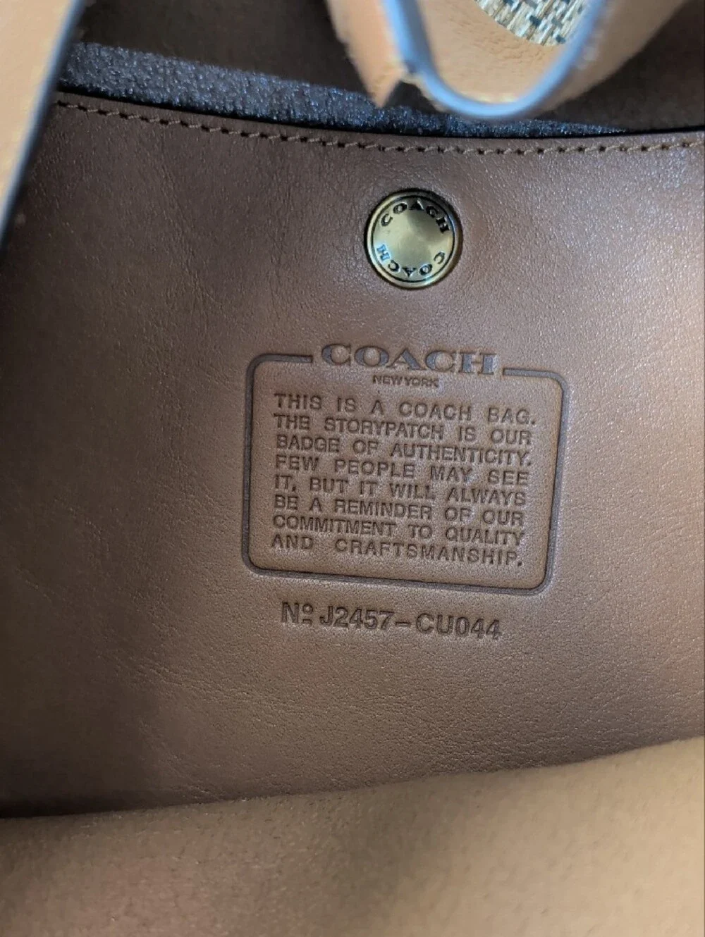 Coach Brooklyn 39 Honey Brown (CU044) NWT